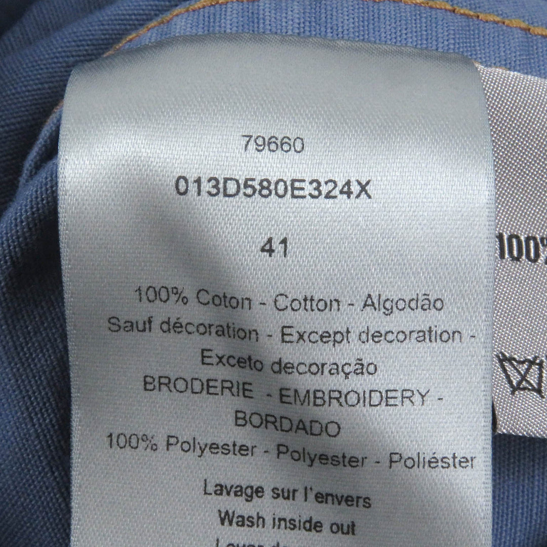 Dior HOMME Long sleeve shirt 013D580E324X cotton blue 41