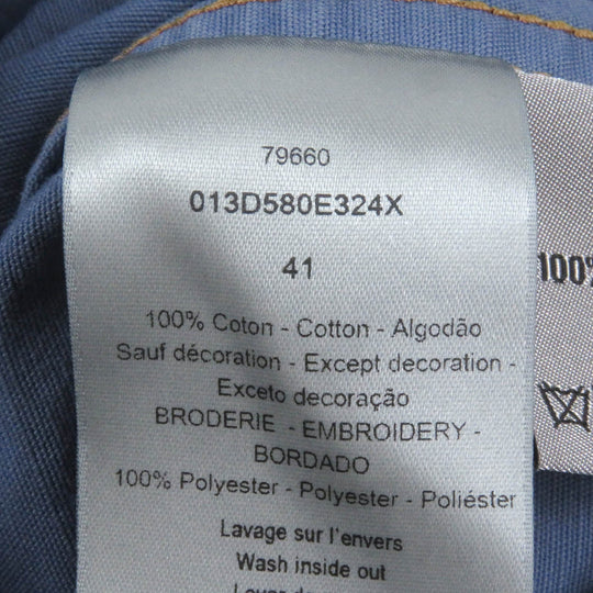 Dior HOMME Long sleeve shirt 013D580E324X cotton blue 41