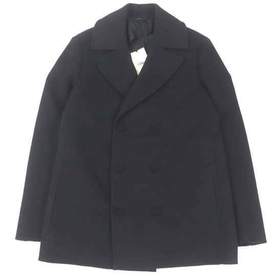 FENDI coat FF0709 Main: 99% wool, Main: 1% silk black mens 48 Used Authentic