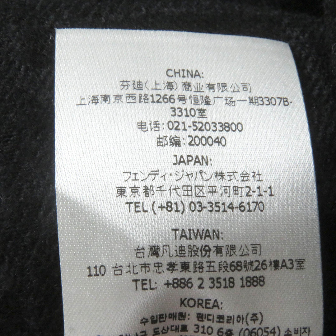 FENDI coat FF0709 Main: 99% wool, Main: 1% silk black mens 48 Used Authentic