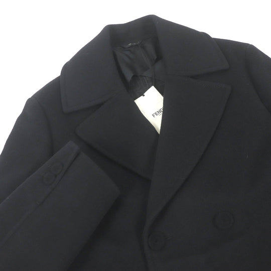FENDI coat FF0709 Main: 99% wool, Main: 1% silk black mens 48 Used Authentic