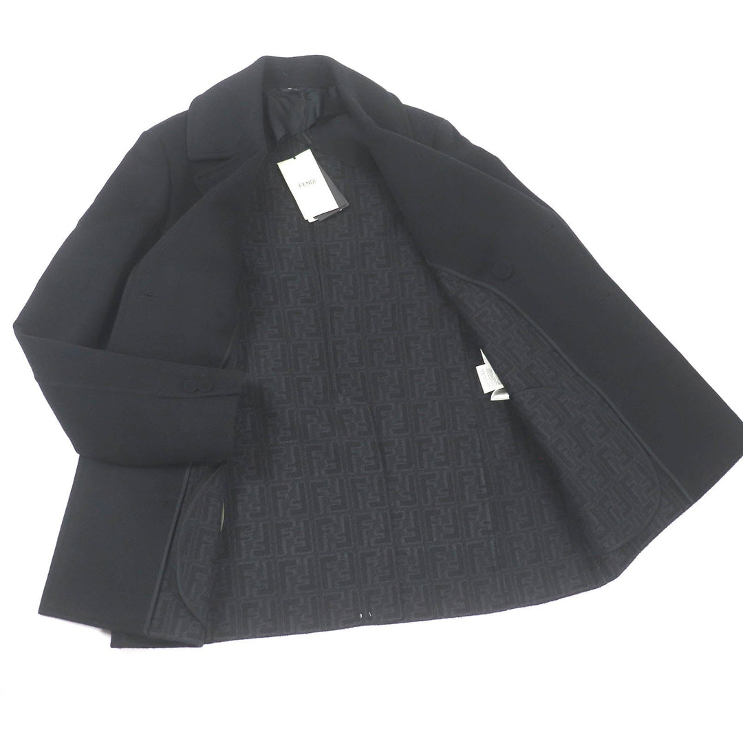 FENDI coat FF0709 Main: 99% wool, Main: 1% silk black mens 48 Used Authentic