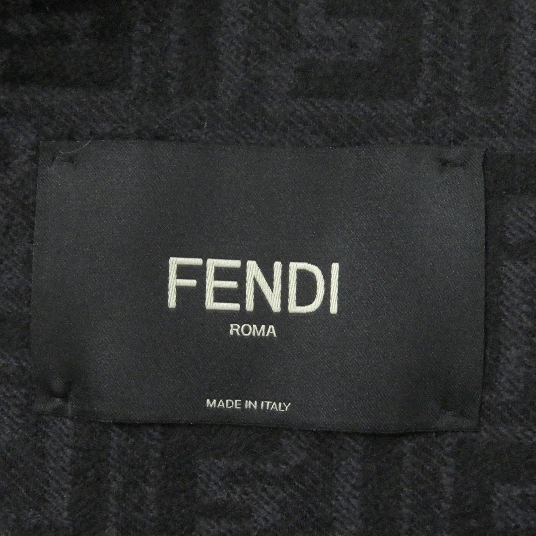 FENDI coat FF0709 Main: 99% wool, Main: 1% silk black mens 48 Used Authentic