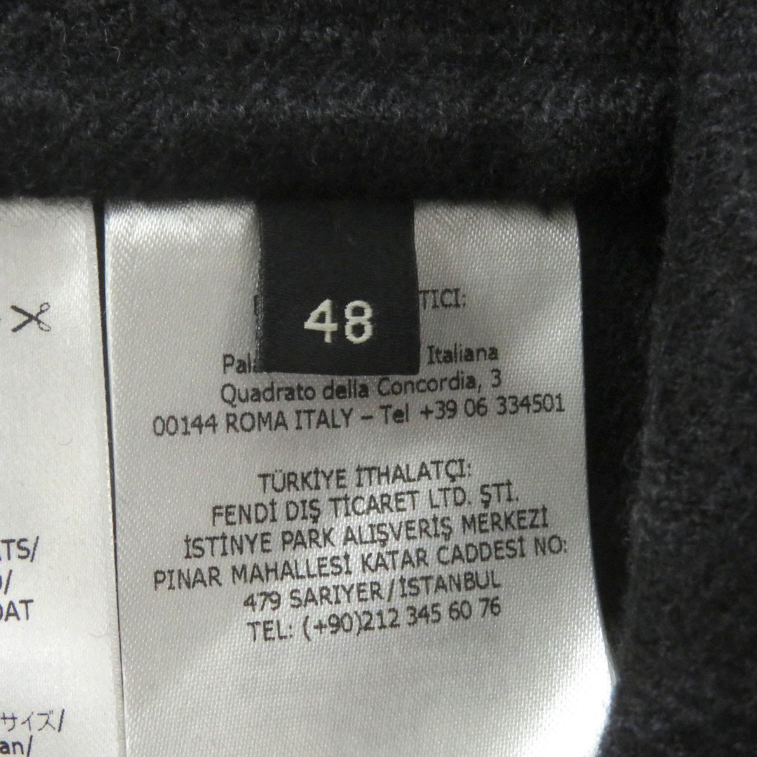 FENDI coat FF0709 Main: 99% wool, Main: 1% silk black mens 48 Used Authentic