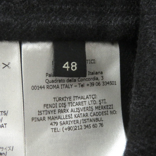 FENDI coat FF0709 Main: 99% wool, Main: 1% silk black mens 48 Used Authentic