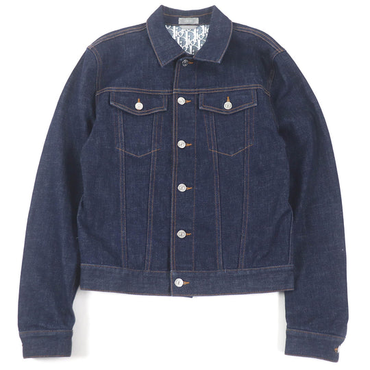 Dior HOMME Denim Jacket 013D482B226X Main: 83% cotton, 16% polyester, 1% polyurethane Indigo blue mens 46 Used Authentic