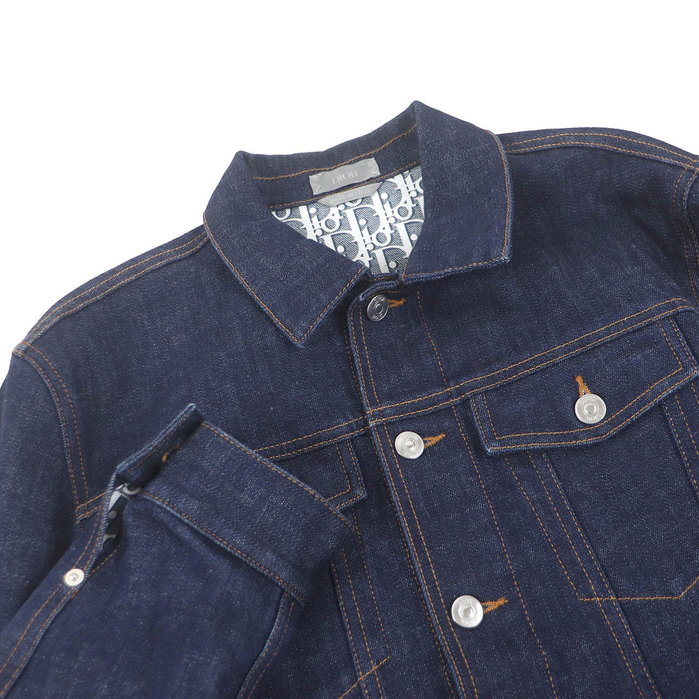 Dior HOMME Denim Jacket 013D482B226X Main: 83% cotton, 16% polyester, 1% polyurethane Indigo blue mens 46 Used Authentic