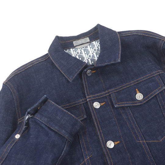 Dior HOMME Denim Jacket 013D482B226X Main: 83% cotton, 16% polyester, 1% polyurethane Indigo blue mens 46 Used Authentic