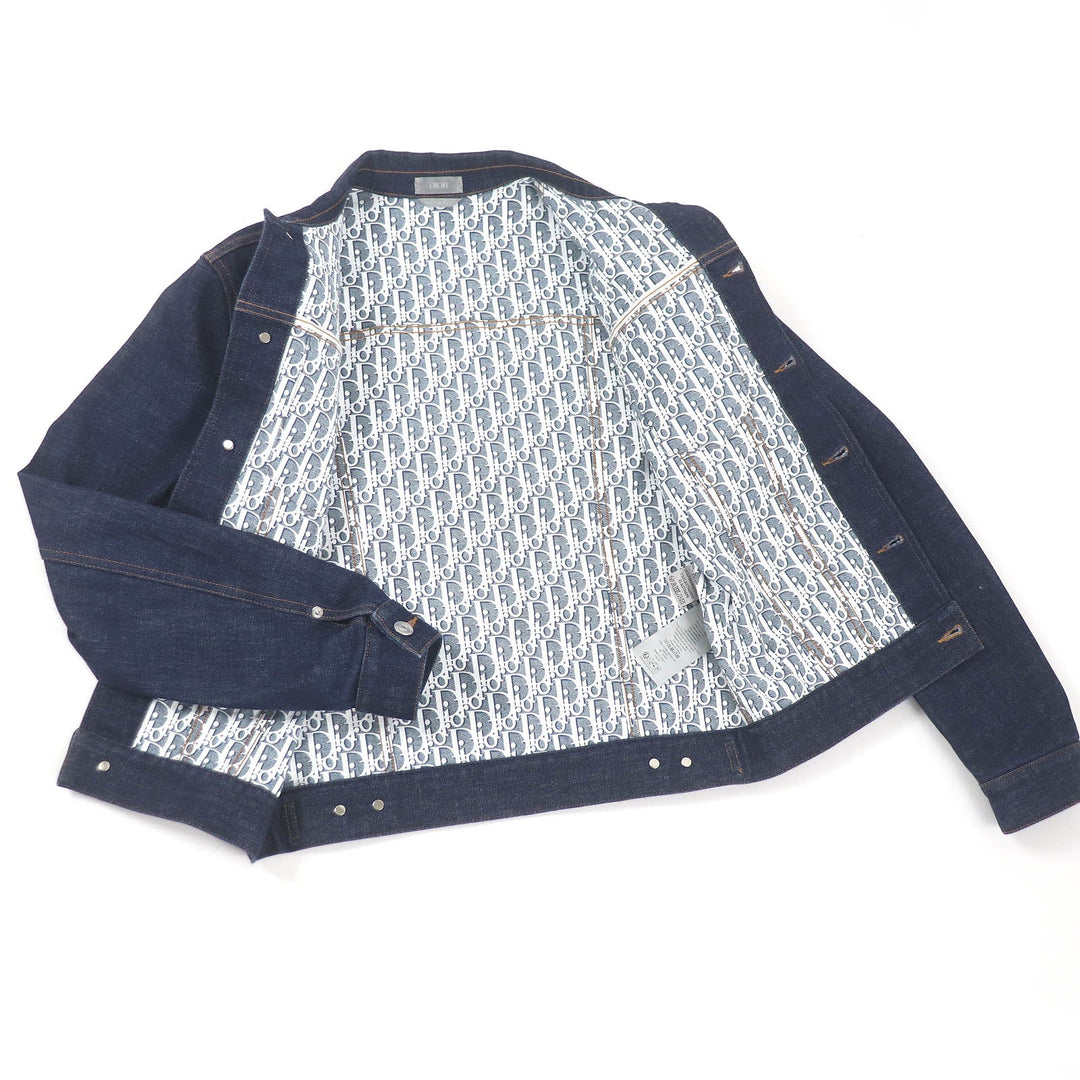 Dior HOMME Denim Jacket 013D482B226X Main: 83% cotton, 16% polyester, 1% polyurethane Indigo blue mens 46 Used Authentic
