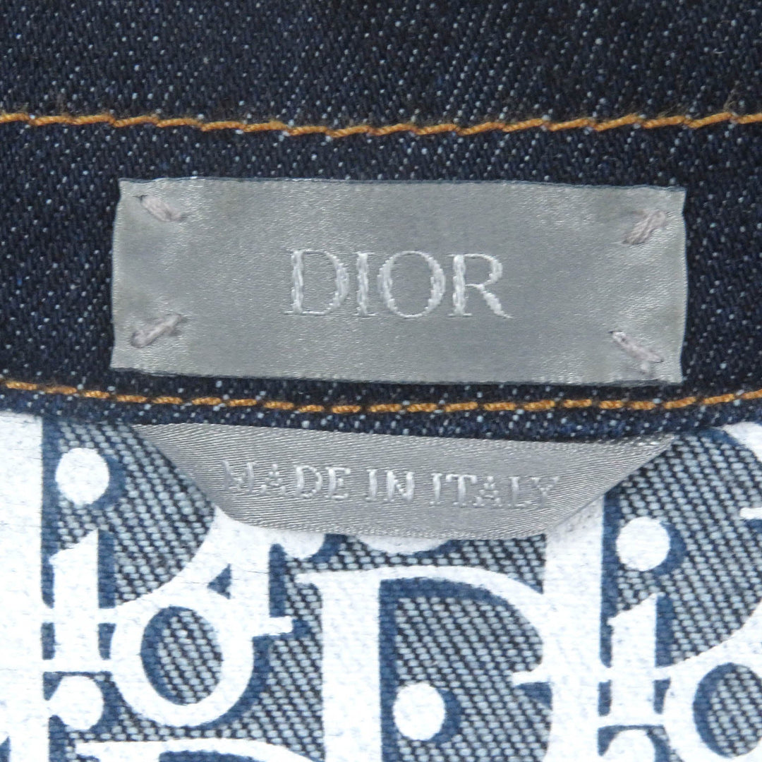 Dior HOMME Denim Jacket 013D482B226X Main: 83% cotton, 16% polyester, 1% polyurethane Indigo blue mens 46 Used Authentic