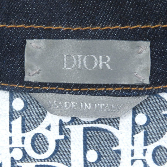 Dior HOMME Denim Jacket 013D482B226X Main: 83% cotton, 16% polyester, 1% polyurethane Indigo blue mens 46 Used Authentic