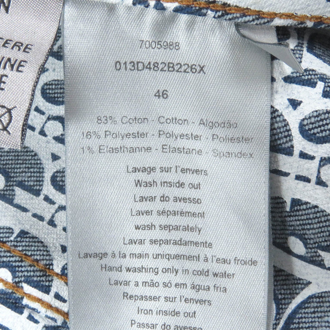 Dior HOMME Denim Jacket 013D482B226X Main: 83% cotton, 16% polyester, 1% polyurethane Indigo blue mens 46 Used Authentic