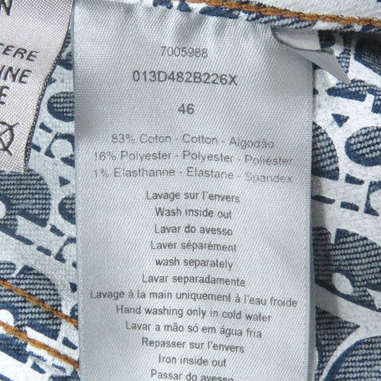 Dior HOMME Denim Jacket 013D482B226X Main: 83% cotton, 16% polyester, 1% polyurethane Indigo blue mens 46 Used Authentic