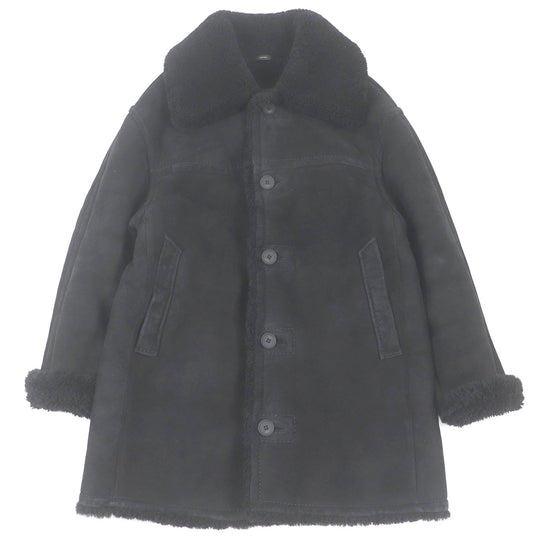 FENDI Mouton coat FM0157 Main: Sheep leather black mens 44 Used Authentic
