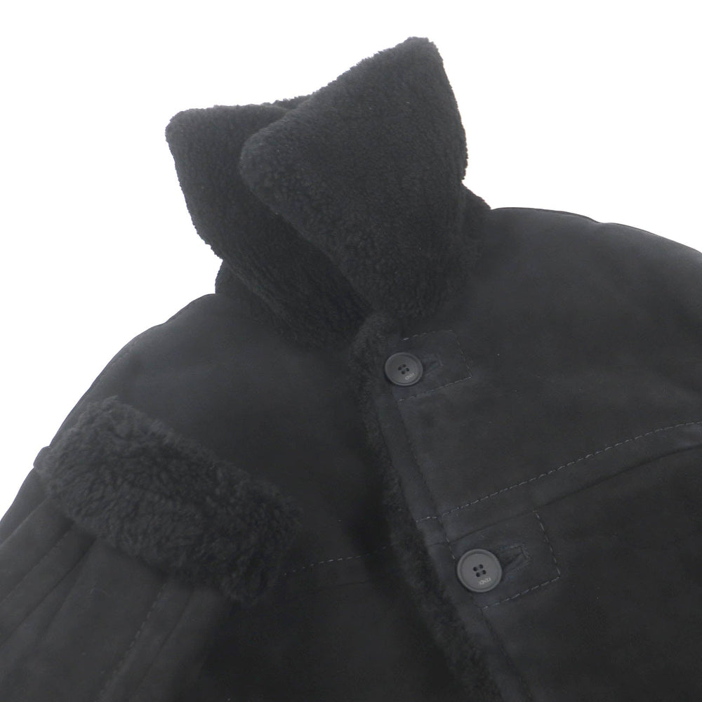 FENDI Mouton coat FM0157 Main: Sheep leather black mens 44 Used Authentic