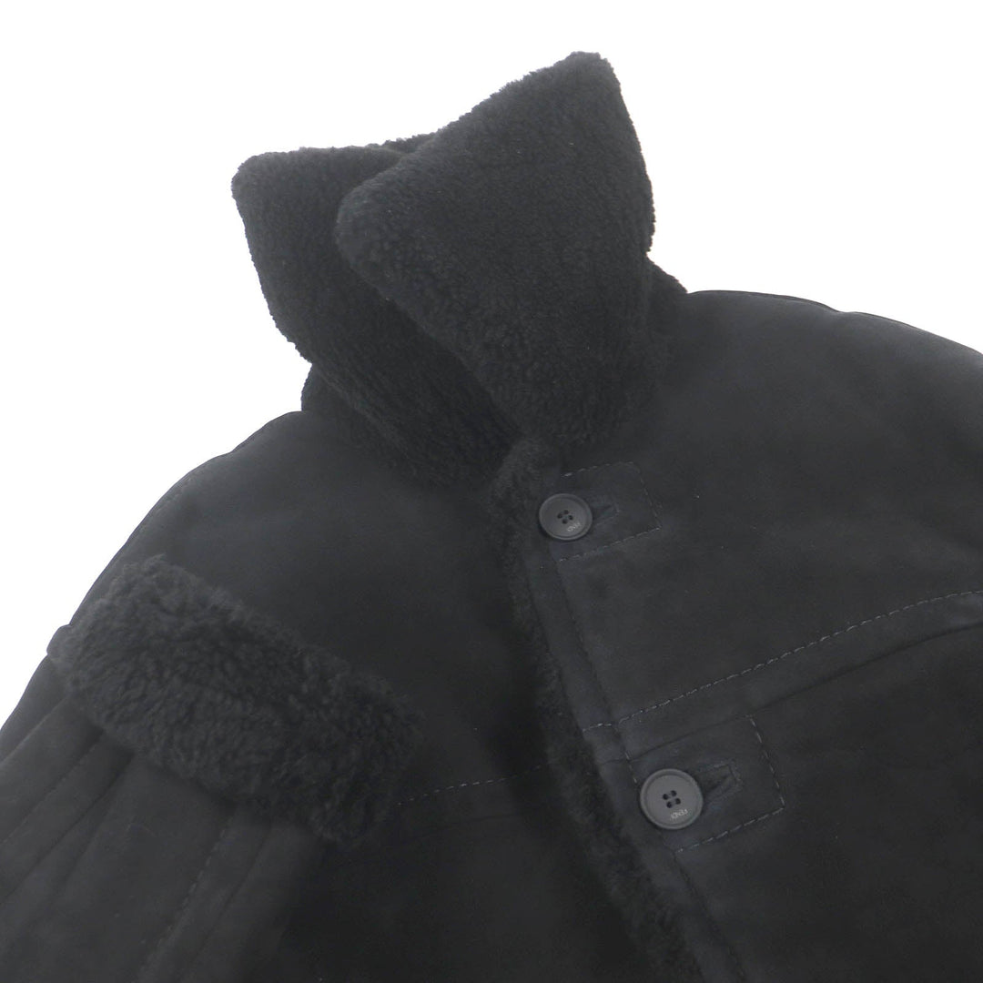 FENDI Mouton coat FM0157 Main: Sheep leather black mens 44 Used Authentic