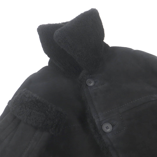 FENDI Mouton coat FM0157 Main: Sheep leather black mens 44 Used Authentic