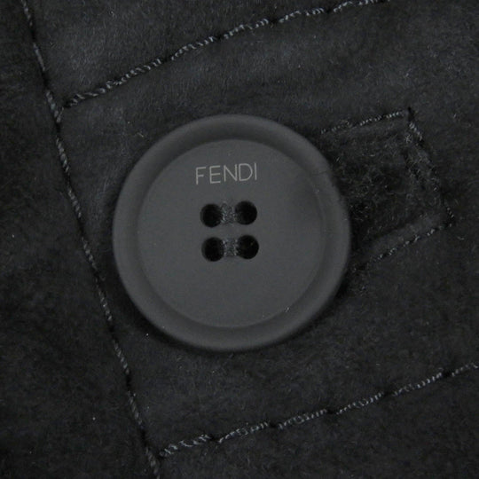 FENDI Mouton coat FM0157 Main: Sheep leather black mens 44 Used Authentic