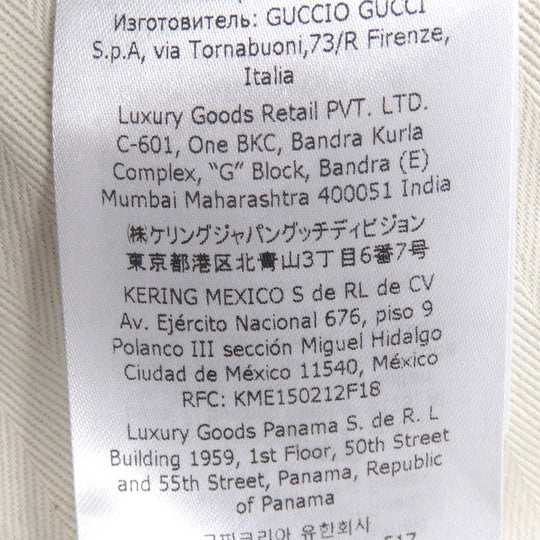 GUCCI Blouson 742855 Main: 100% cotton, Part: 70% cotton, Part: 30% polyester, Sleeve lining: 100% rayon Charcoal type Cotton Canvas GG Supreme Jacket mens 50 Used Authentic