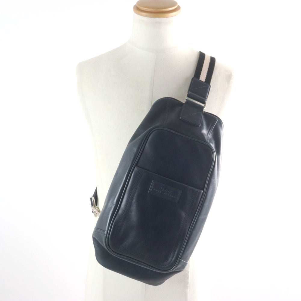 BALLY Sling bag Main: Leather Navy type Trainspotting TABEL-MD mens Used Authentic