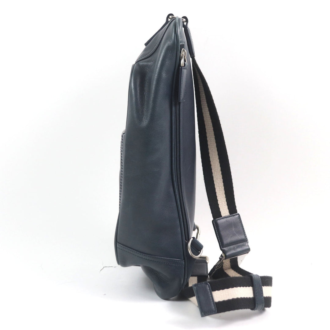 BALLY Sling bag Main: Leather Navy type Trainspotting TABEL-MD mens Used Authentic