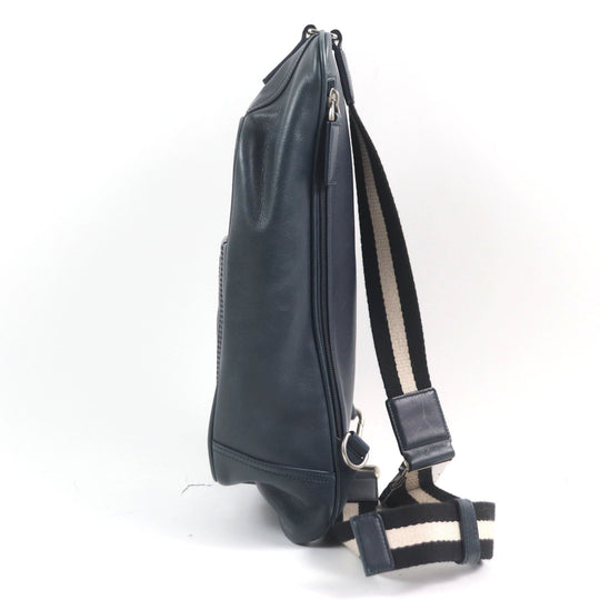 BALLY Sling bag Main: Leather Navy type Trainspotting TABEL-MD mens Used Authentic