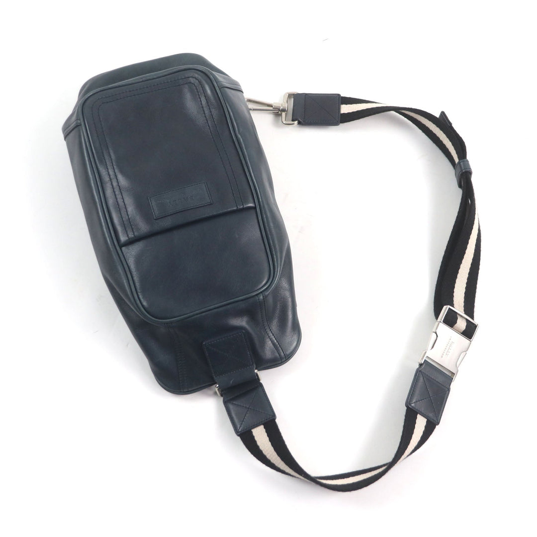 BALLY Sling bag Main: Leather Navy type Trainspotting TABEL-MD mens Used Authentic