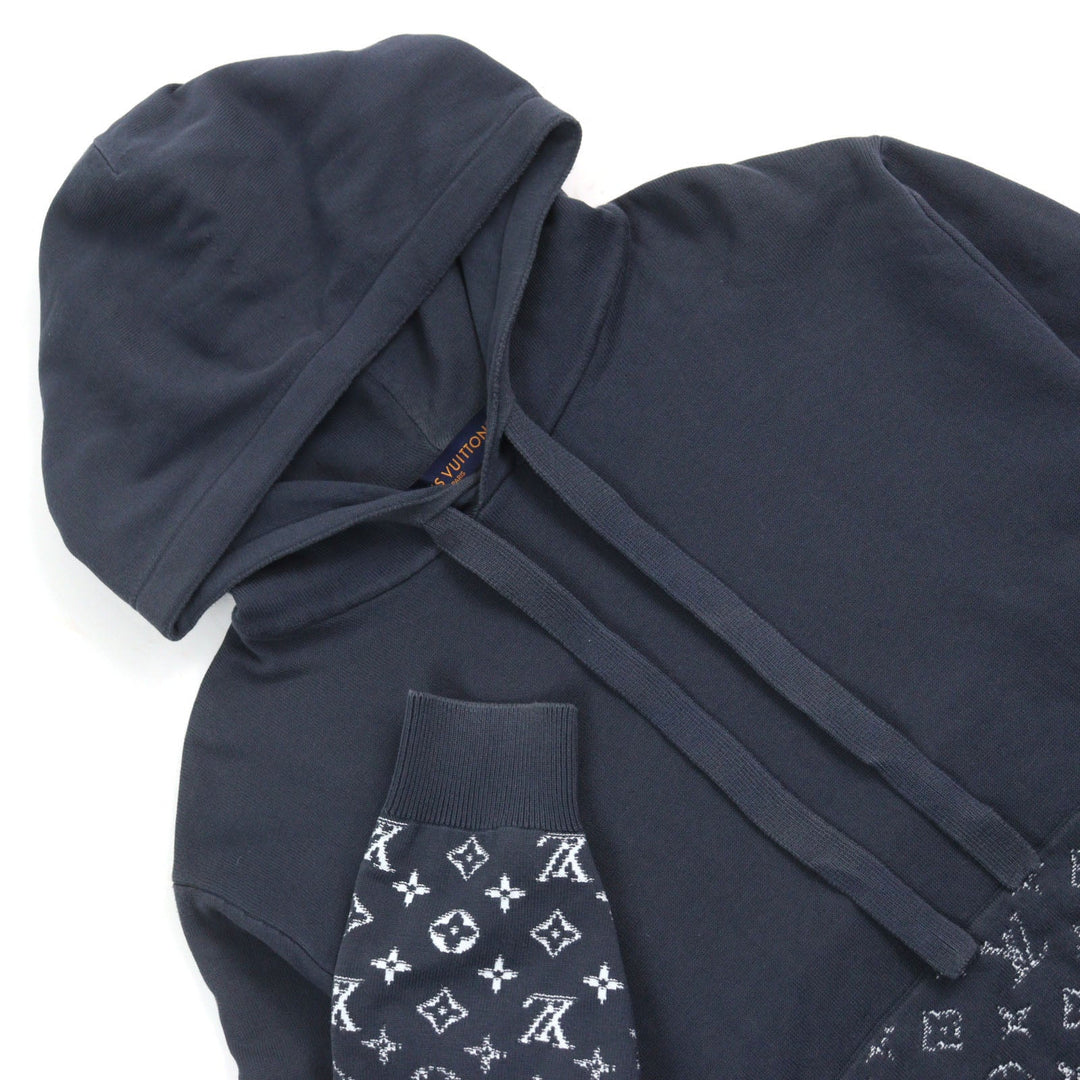 LOUIS VUITTON Hoodie 1AFQAL Main: 100% cotton Navy white Gradient cotton hoodie mens S Used Authentic