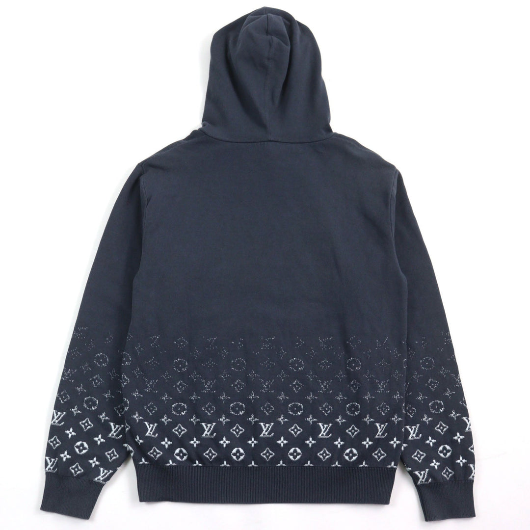 LOUIS VUITTON Hoodie 1AFQAL Main: 100% cotton Navy white Gradient cotton hoodie mens S Used Authentic