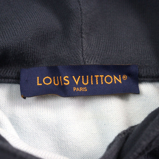 LOUIS VUITTON Hoodie 1AFQAL Main: 100% cotton Navy white Gradient cotton hoodie mens S Used Authentic