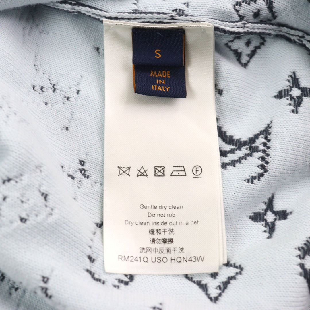 LOUIS VUITTON Hoodie 1AFQAL Main: 100% cotton Navy white Gradient cotton hoodie mens S Used Authentic
