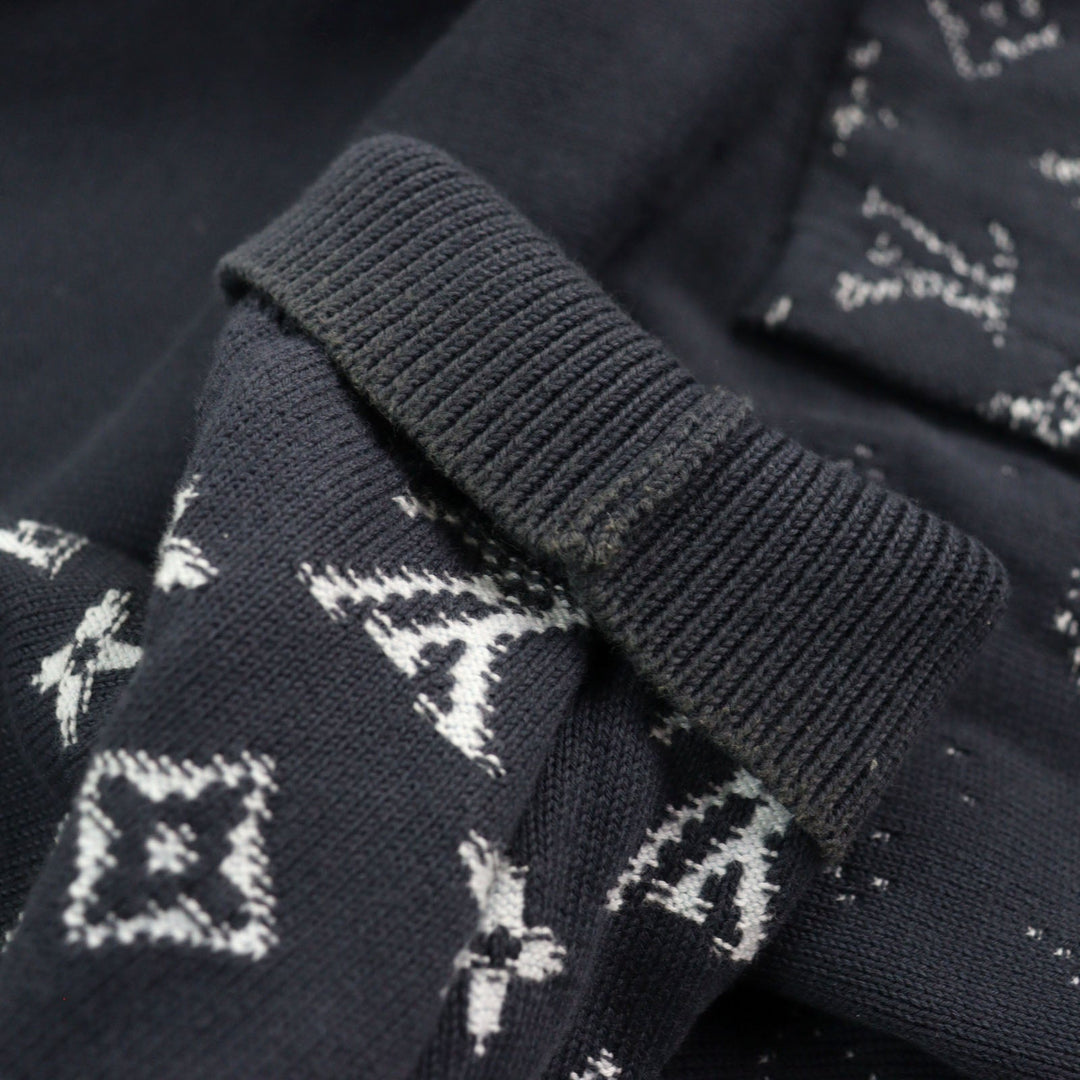 LOUIS VUITTON Hoodie 1AFQAL Main: 100% cotton Navy white Gradient cotton hoodie mens S Used Authentic