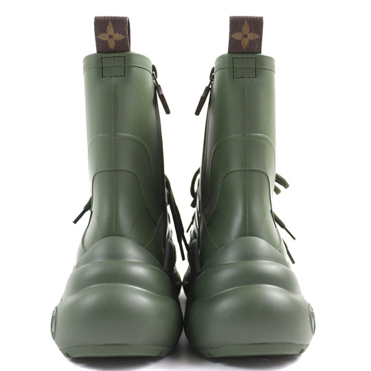 LOUIS VUITTON short boots Main: Rubber khaki Arclight line Women 36 Used Authentic