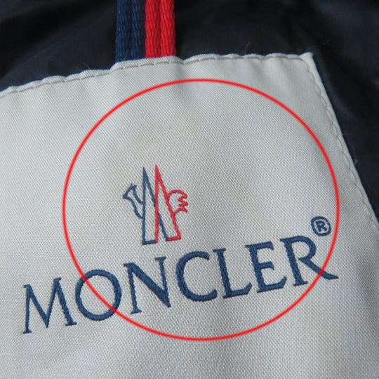 MONCLER down coat Main: 100% nylon, Lining: 100% nylon, Filling: 90% down, Filling: 10% feather, Fur: raccoon Navy HERMIFUR Women 1 Used Authentic