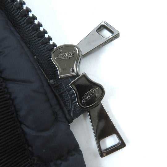 MONCLER down coat Main: 100% nylon, Lining: 100% nylon, Filling: 90% down, Filling: 10% feather, Fur: raccoon Navy HERMIFUR Women 1 Used Authentic
