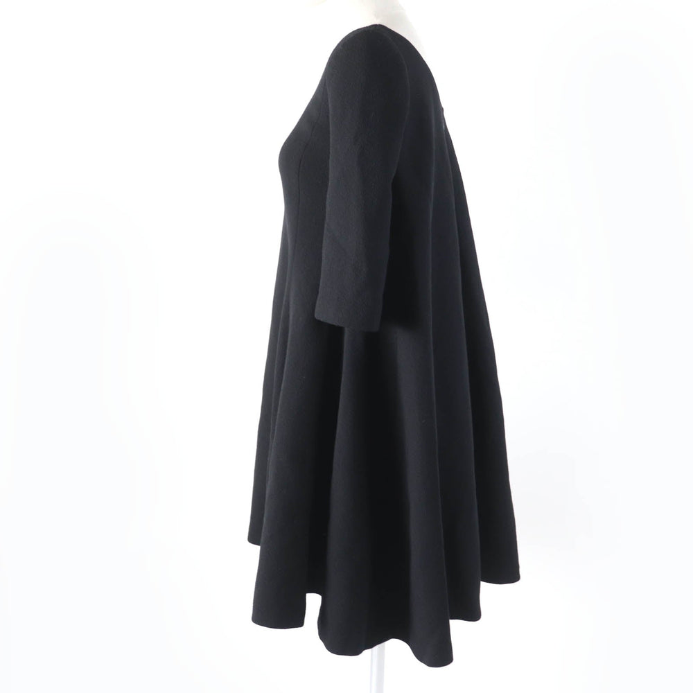 Christian Dior one piece 7E21637A1106 Main: 100% wool, Lining: 100% silk black Women 38 Used Authentic