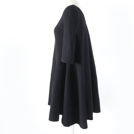 Christian Dior one piece 7E21637A1106 Main: 100% wool, Lining: 100% silk black Women 38 Used Authentic