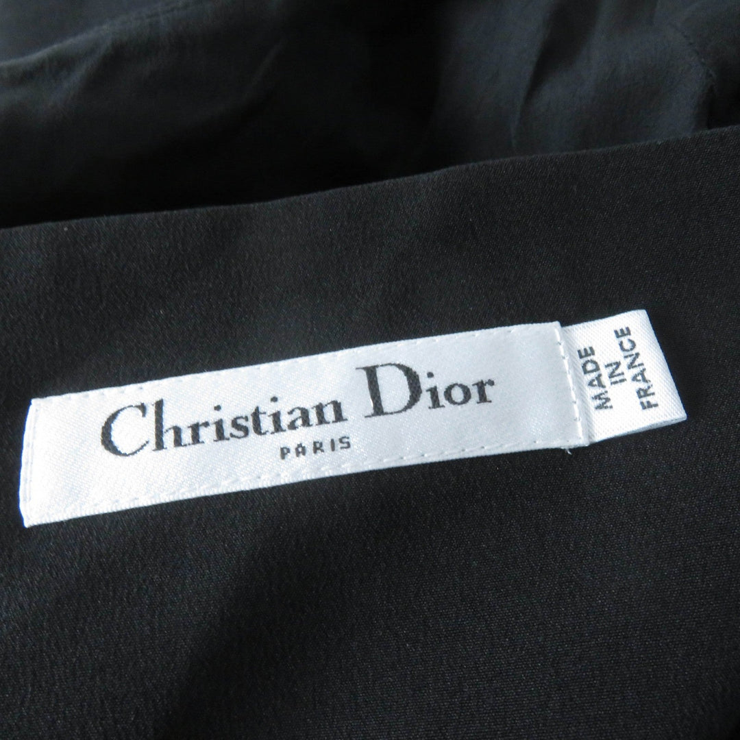 Christian Dior one piece 7E21637A1106 Main: 100% wool, Lining: 100% silk black Women 38 Used Authentic