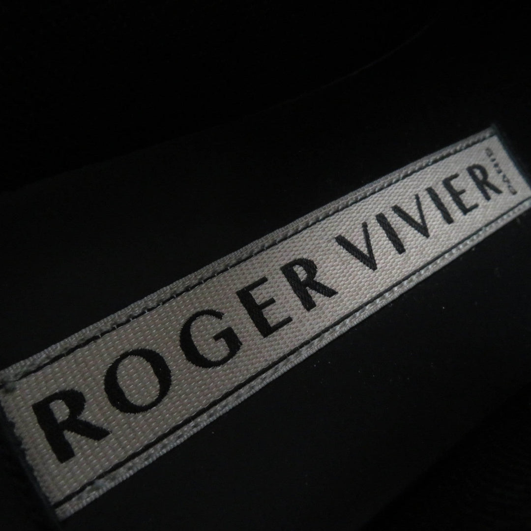 ROGERVIVIER sneakers Tech Fabric , Scuba Fabric , Leather black VIV RUN RIGHT Strass Buckle Sneakers Women 35 1/2 Used Authentic