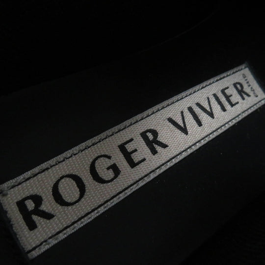ROGERVIVIER sneakers Tech Fabric , Scuba Fabric , Leather black VIV RUN RIGHT Strass Buckle Sneakers Women 35 1/2 Used Authentic