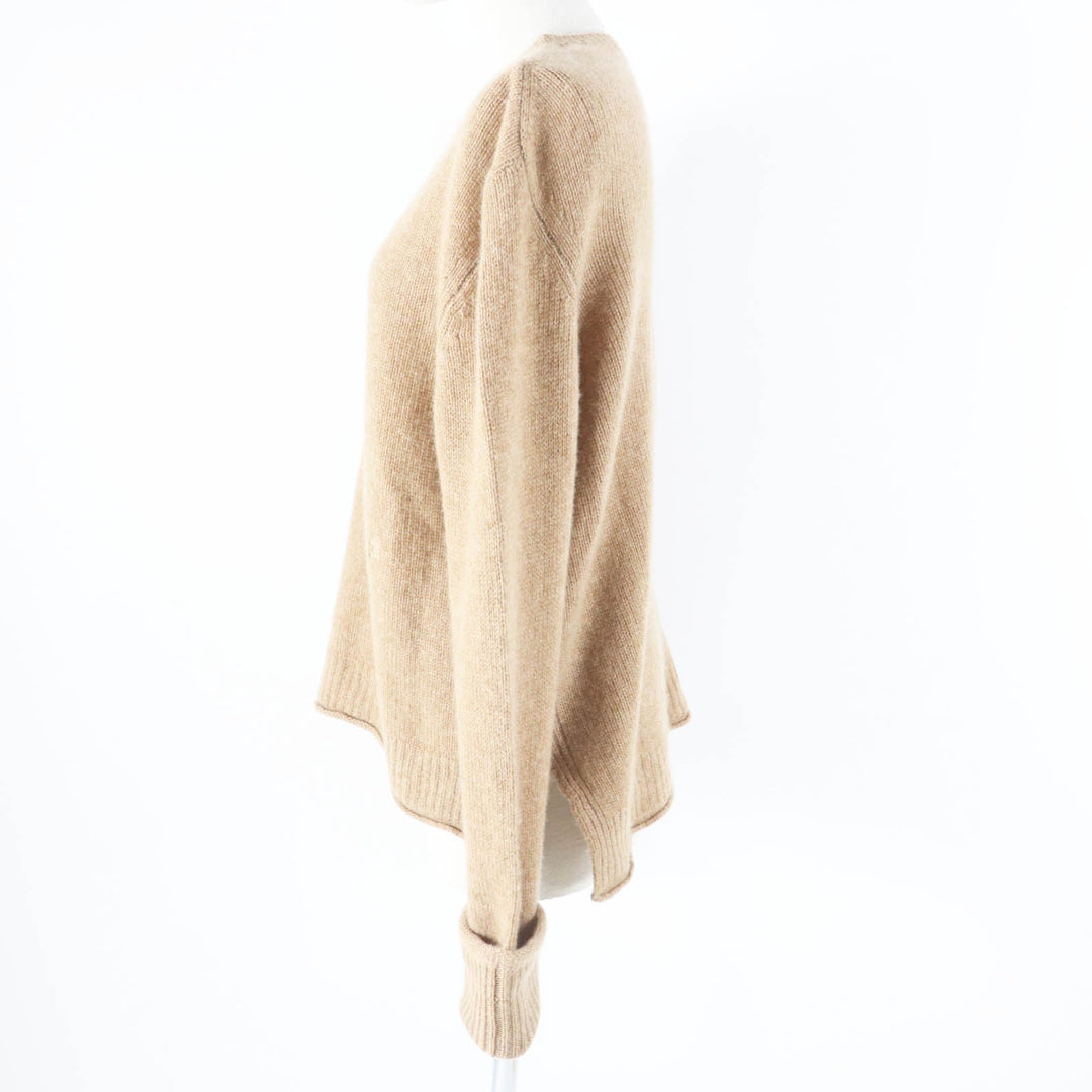 CELINE knit 2 3ET9/ 951A Main: 100% cashmere Camel Phoebe period Women L Used Authentic