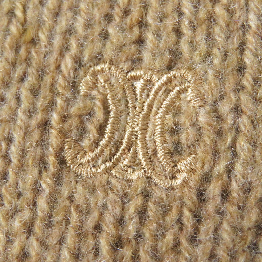 CELINE knit 2 3ET9/ 951A Main: 100% cashmere Camel Phoebe period Women L Used Authentic