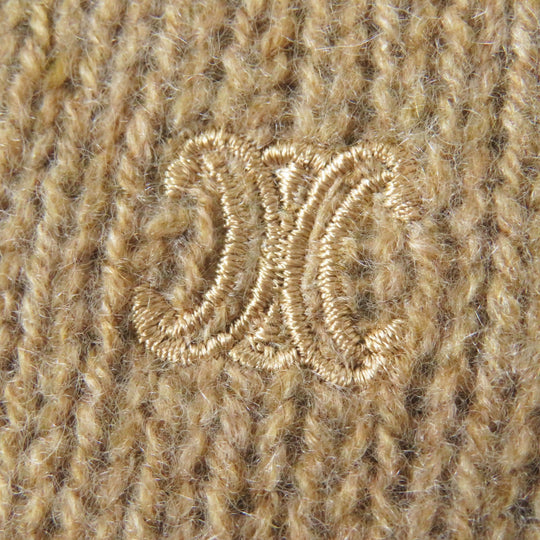 CELINE knit 2 3ET9/ 951A Main: 100% cashmere Camel Phoebe period Women L Used Authentic