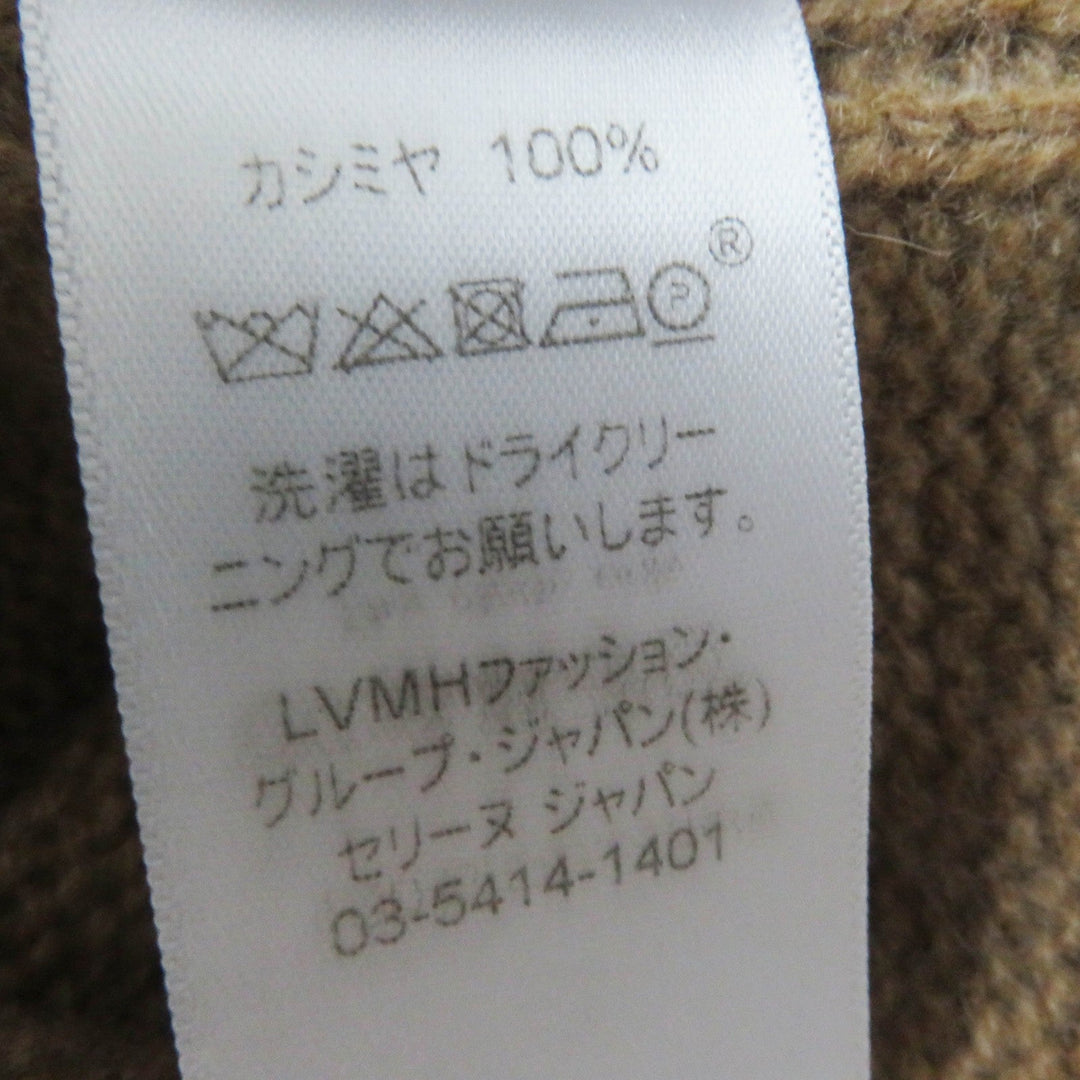 CELINE knit 2 3ET9/ 951A Main: 100% cashmere Camel Phoebe period Women L Used Authentic