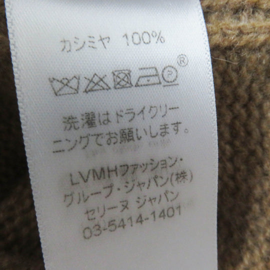 CELINE knit 2 3ET9/ 951A Main: 100% cashmere Camel Phoebe period Women L Used Authentic
