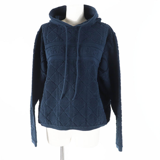 Christian Dior Hoodie 214587AM715 Main: 70% cotton, Main: 30% polyester Dark navy Canage Women XS Used Authentic