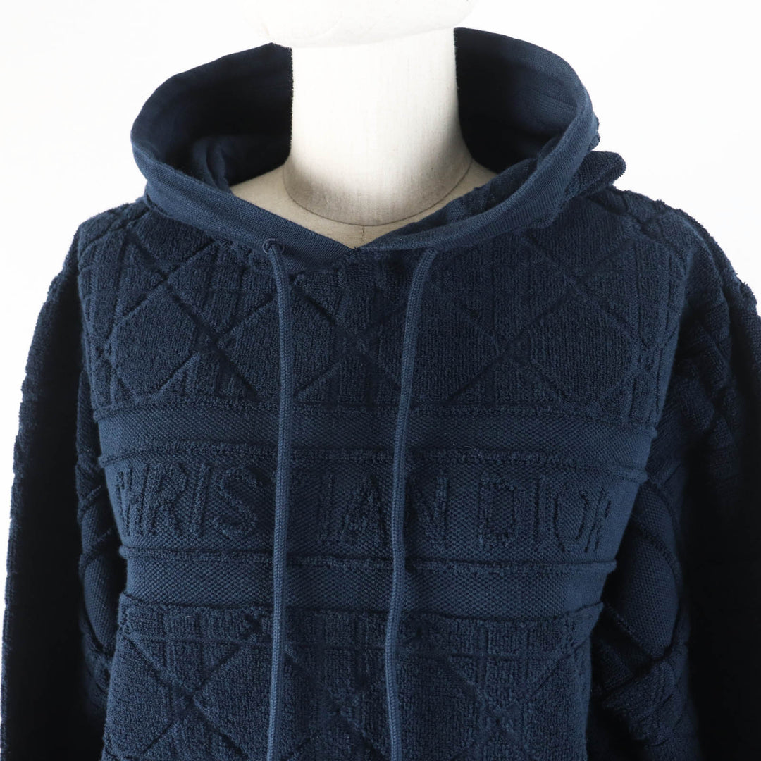 Christian Dior Hoodie 214587AM715 Main: 70% cotton, Main: 30% polyester Dark navy Canage Women XS Used Authentic