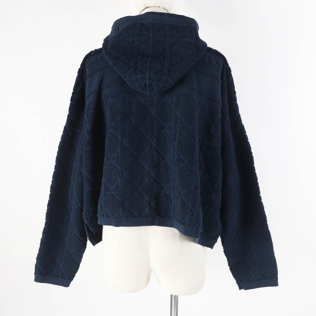 Christian Dior Hoodie 214587AM715 Main: 70% cotton, Main: 30% polyester Dark navy Canage Women XS Used Authentic