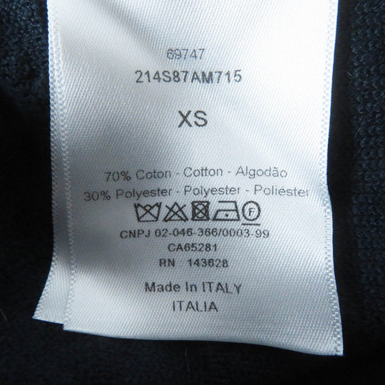 Christian Dior Hoodie 214587AM715 Main: 70% cotton, Main: 30% polyester Dark navy Canage Women XS Used Authentic