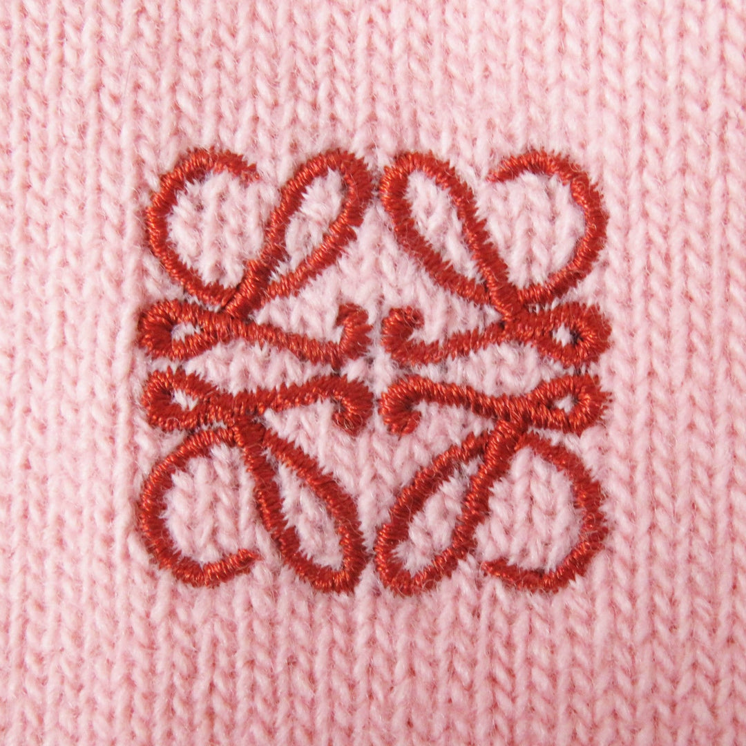 LOEWE cardigan S897Y16K01 Main: 100% wool Pink light gray Women M Used Authentic